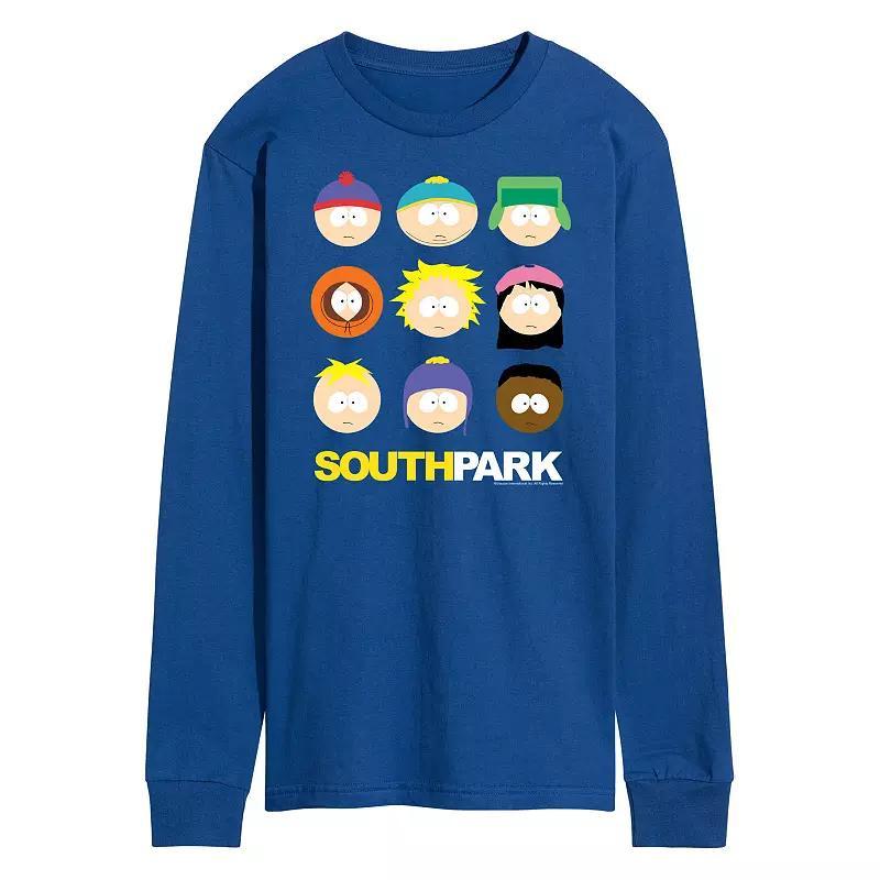 Men's South Park Face Grid Tee, Size: XL, Gray Product Image