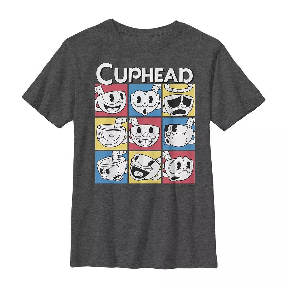 Boys' 8-20 Cuphead Logo Graphic Tee, Boy's, Size: Medium, Grey Heather Product Image