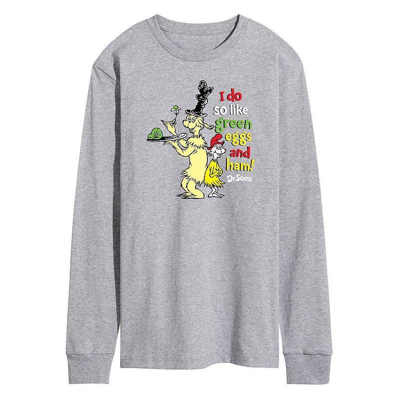 Men's Dr. Seuss Do Not Like Long-Sleeve Tee, Size: Large, Gray Product Image