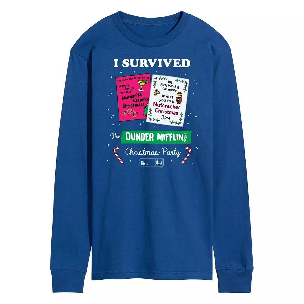 Mens The Office Survived Christmas Party Tee Blue Product Image