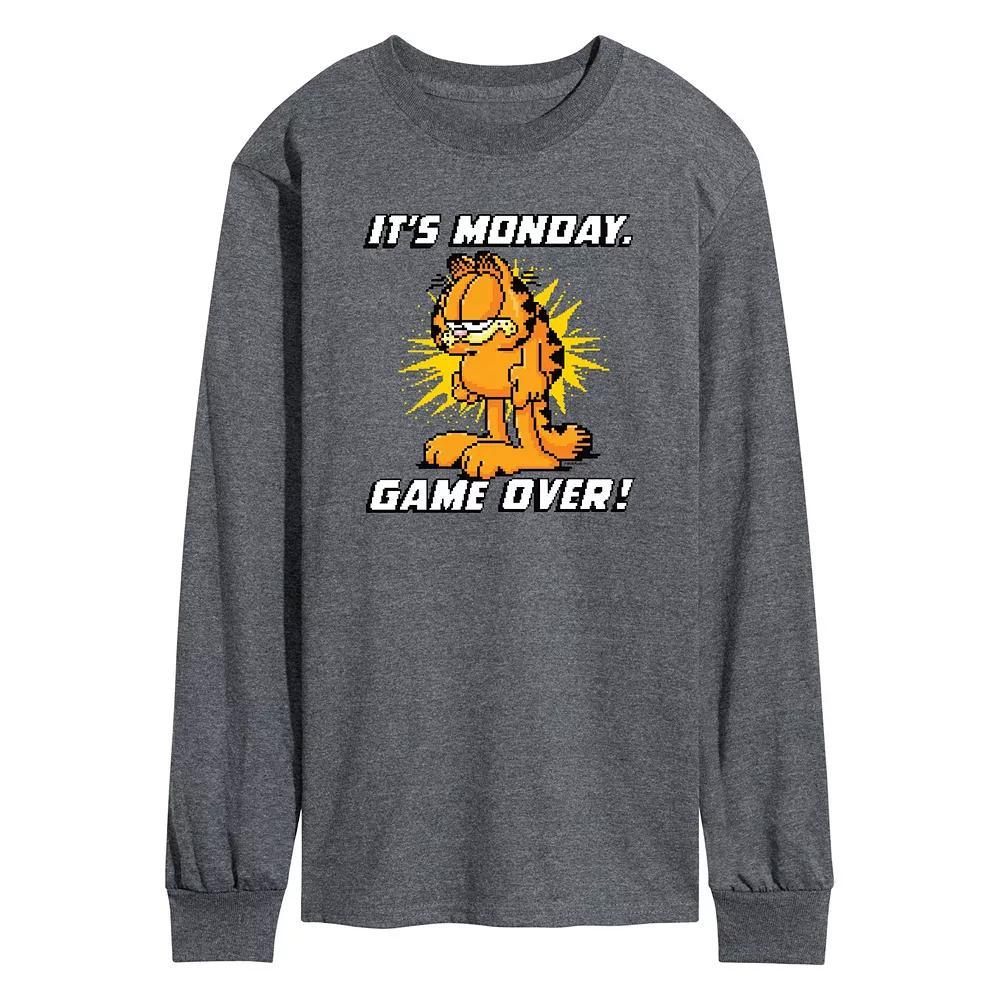 Men's Garfield It's Monday Long Sleeve Graphic Tee,  Product Image