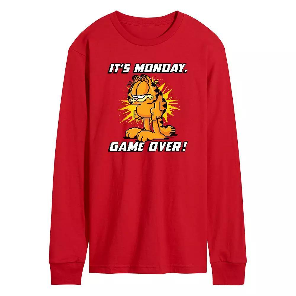 Men's Garfield It's Monday Long Sleeve Graphic Tee,  Product Image