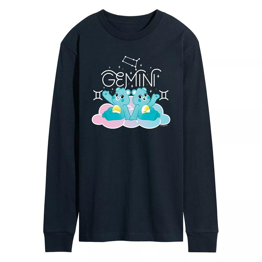 Men's Care Bears Gemini Long Sleeve Graphic Tee, Size: Small, Blue Product Image