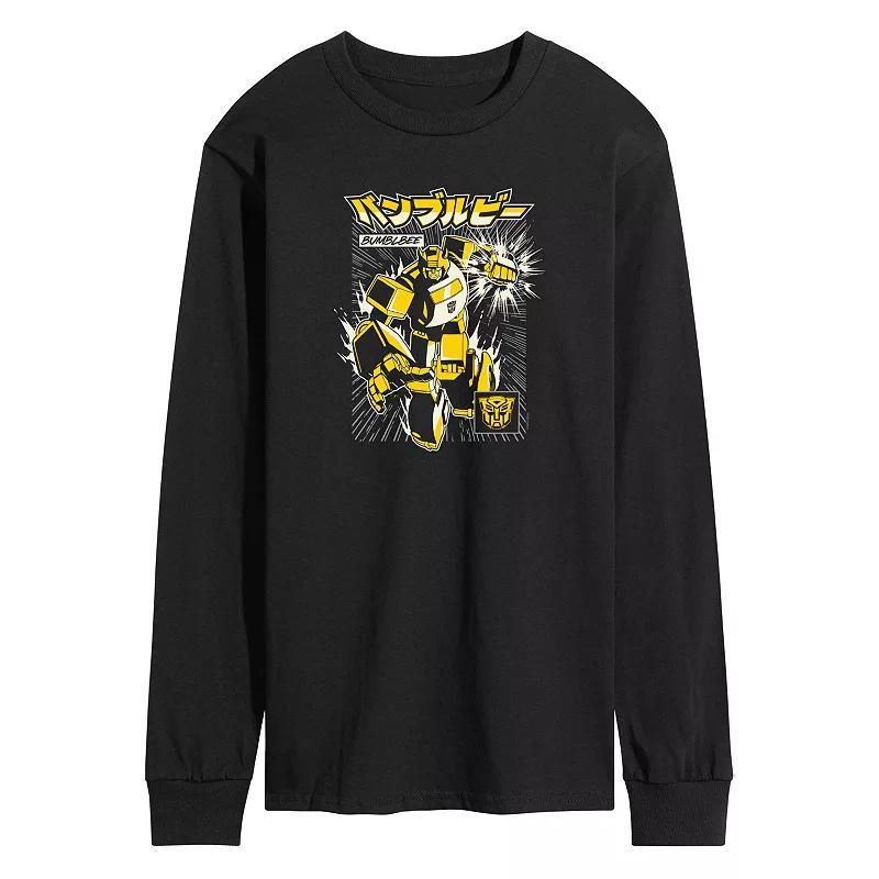 Mens Transformers Bumblebee Long Sleeve Graphic Tee Product Image