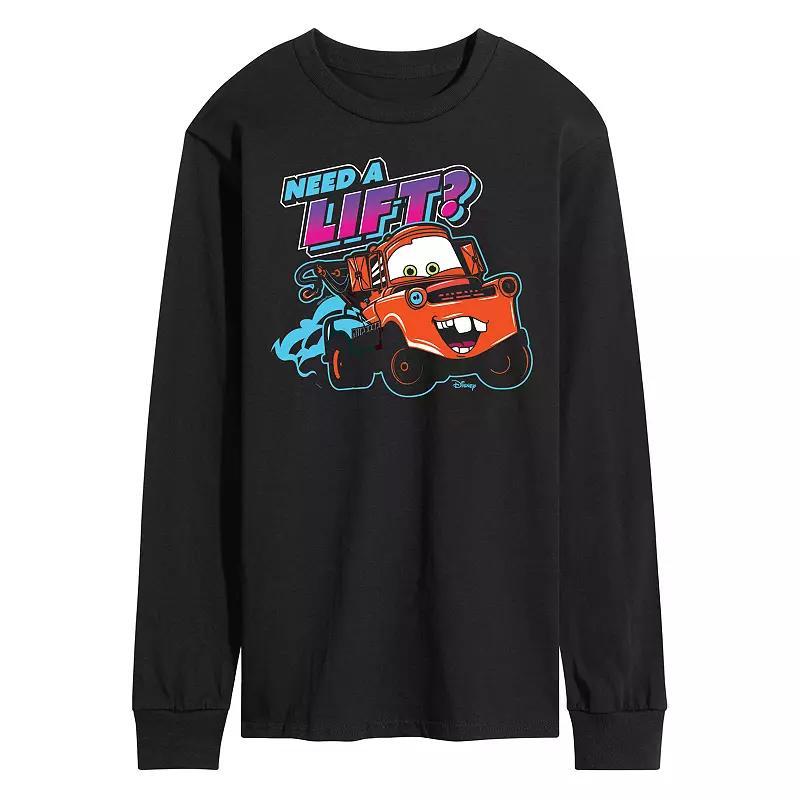 Disney / Pixar's Cars Tow Mater Men's Need A Lift Long Sleeve Graphic Tee, Size: XXL, Black Product Image