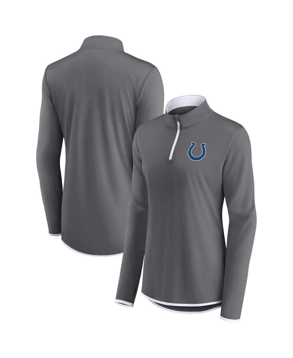 Womens Fanatics Branded Gray Dallas Cowboys Corner Long Sleeve 1/4 Zip Top Product Image