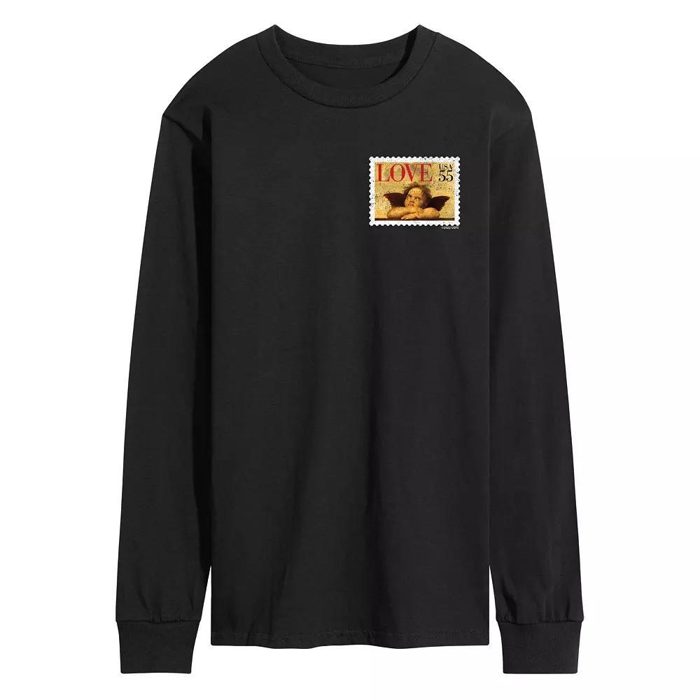 Men's USPS Cherub Stamp Long Sleeve Tee,  Product Image