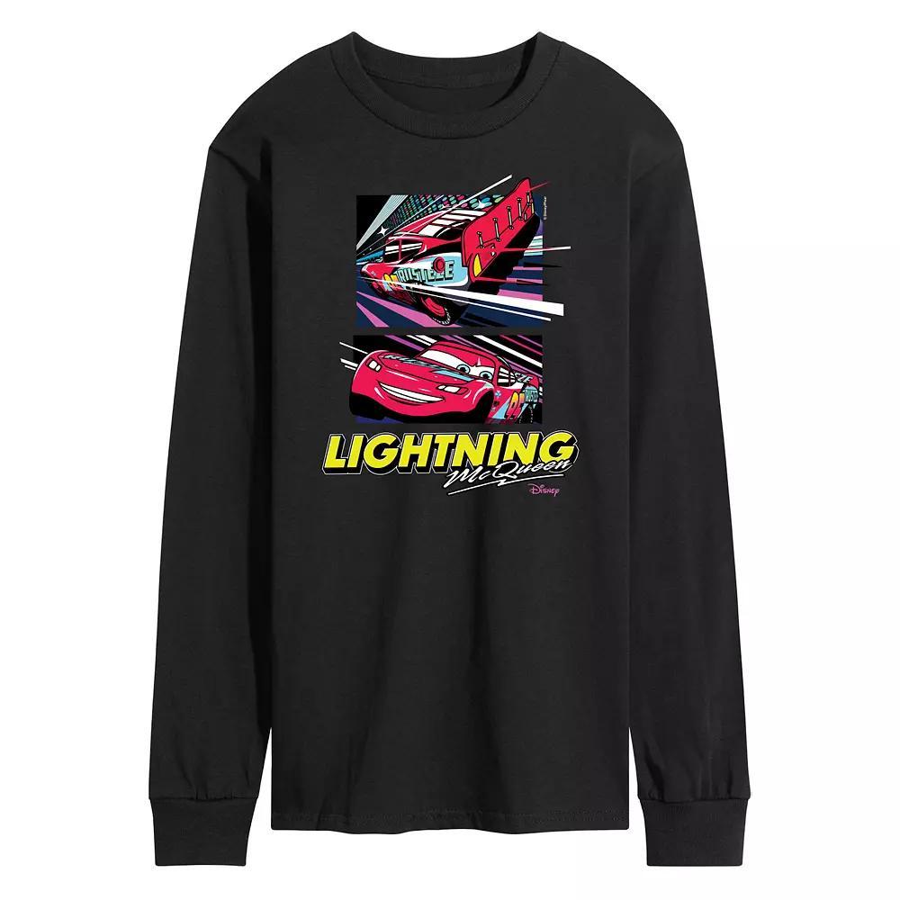 Disney / Pixar's Cars Lightning McQueen Men's Under The Lights Long Sleeve Graphic Tee,  Product Image
