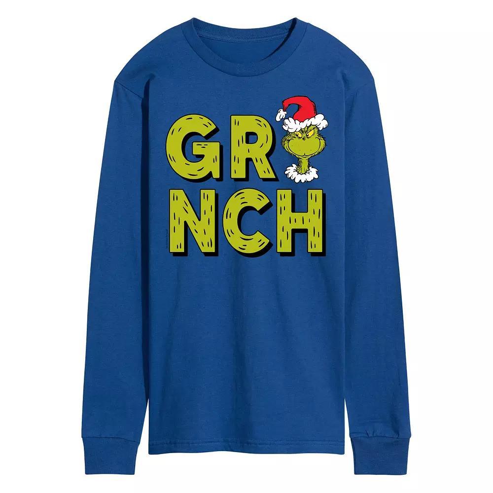 Men's Dr. Seuss Grinch Fur Long Sleeve Tee,  Product Image