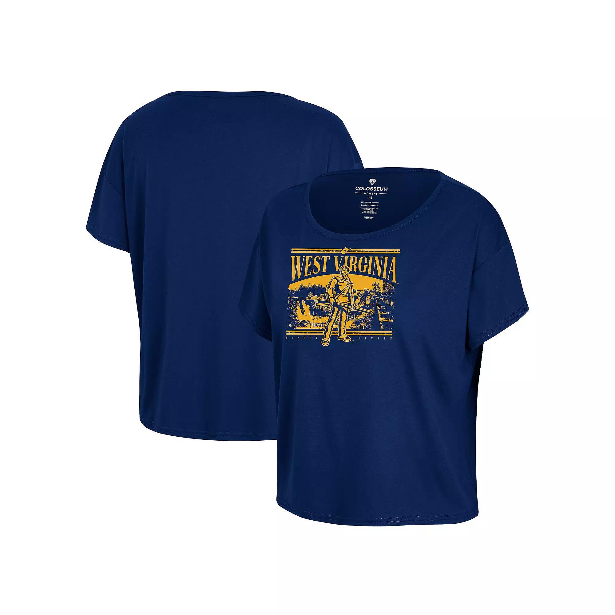 Women's Colosseum Navy West Virginia Mountaineers 2024 Fan T-Shirt,  Product Image