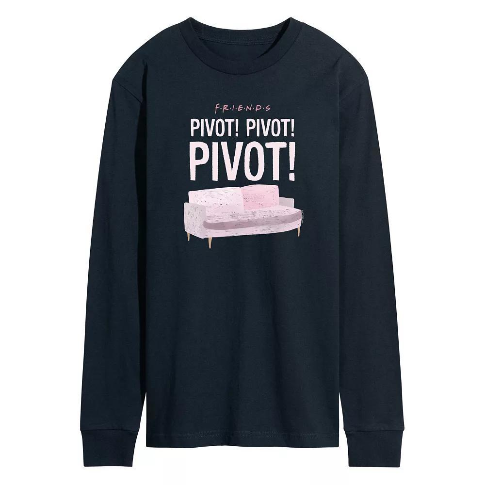 Men's Friends Sketchy Pivot Couch Long Sleeve Graphic Tee,  Product Image