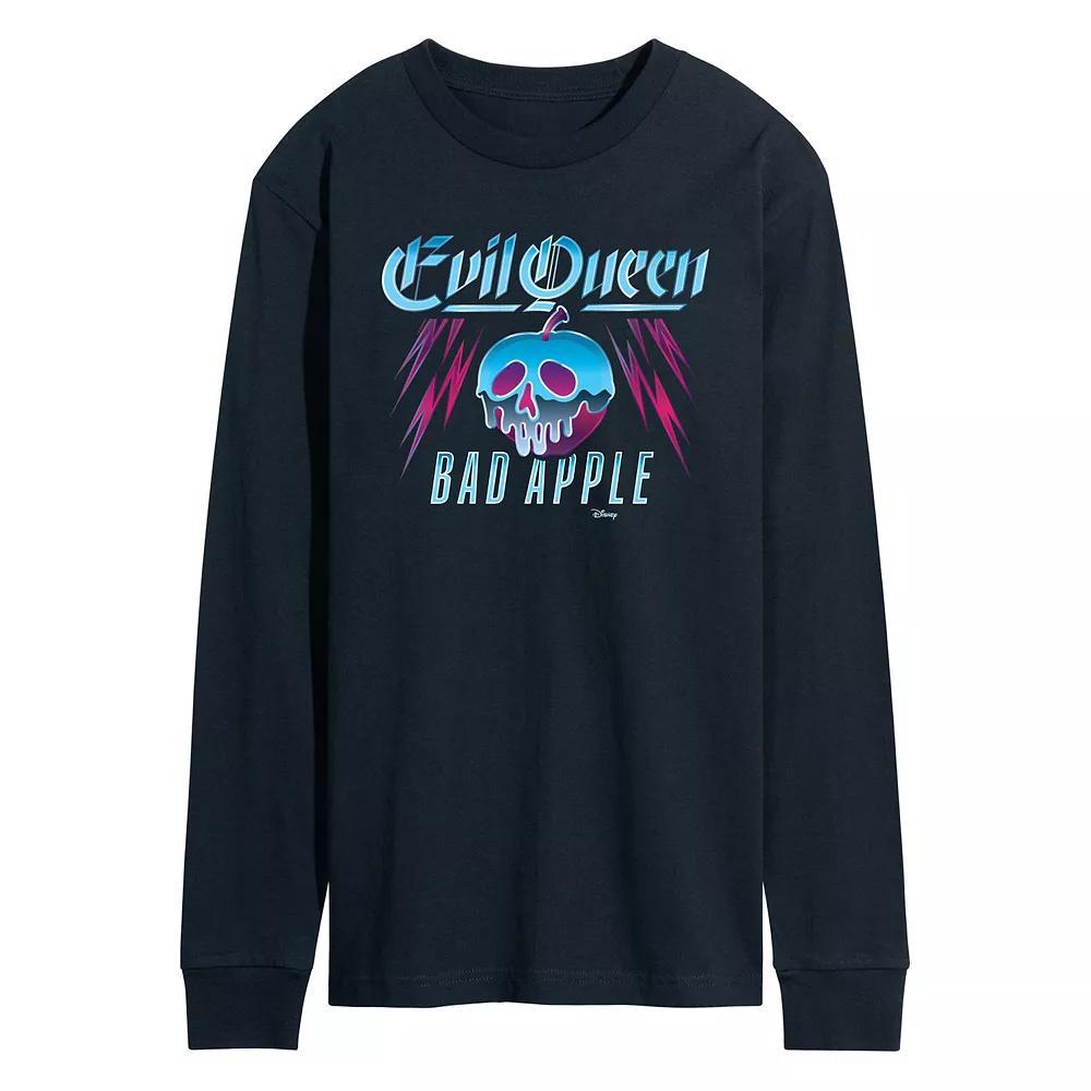 Disney Villains Snow White Evil Queen Men's Bad Apple Long Sleeve Graphic Tee, Size: Small, Blue Product Image