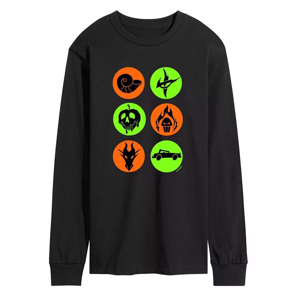 Disney Villains Men's Icons Long Sleeve Graphic Tee,  Product Image