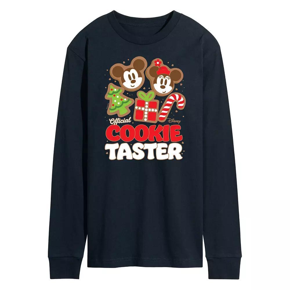 Disney's Mickey & Minnie Mouse Men's Official Cookie Taster Long Sleeve Graphic Tee, Size: Large, Black Product Image