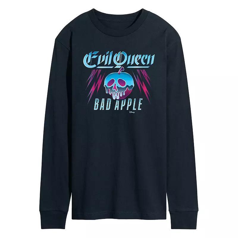 Disney Villains Snow White Evil Queen Men's Bad Apple Long Sleeve Graphic Tee, Size: Small, Blue Product Image