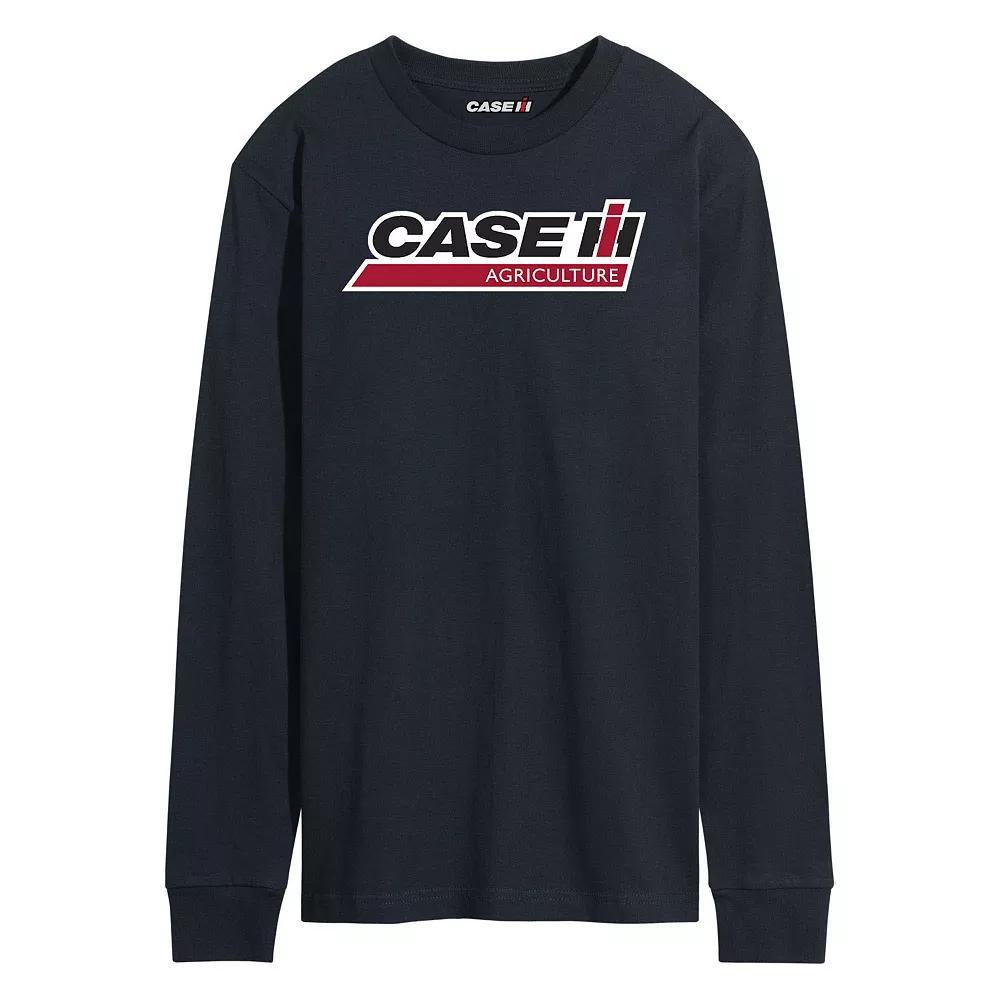 Men's Case IH Logo Distressed Long Sleeve, Size: XXL, Blue Product Image