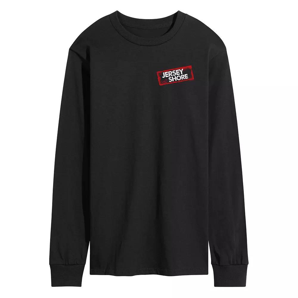 Men's Jersey Shore Logo Long Sleeve Graphic Tee, Size: Medium, Black Product Image