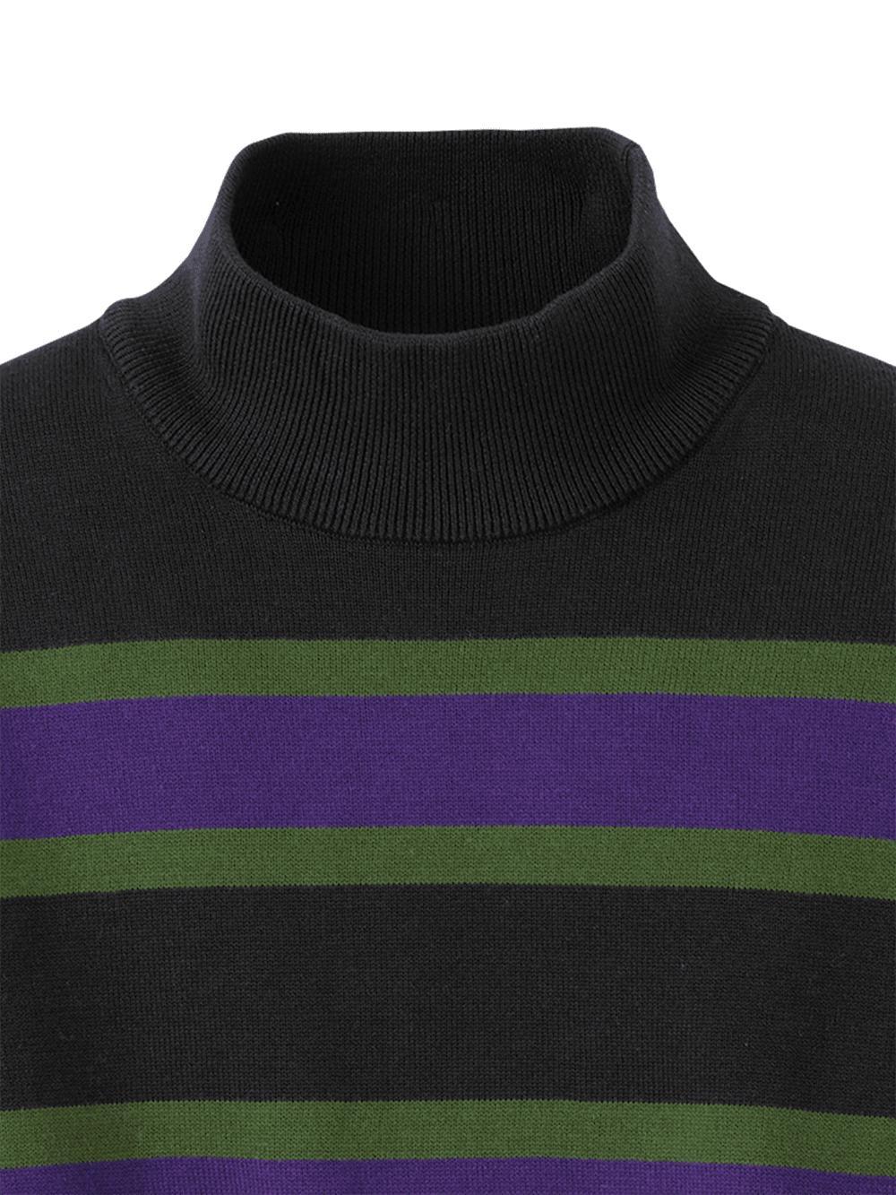 Cotton Mock Neck Sweater - Black Product Image