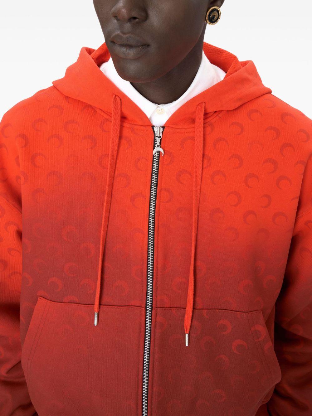 Moon-pattern fleece hoodie  Product Image