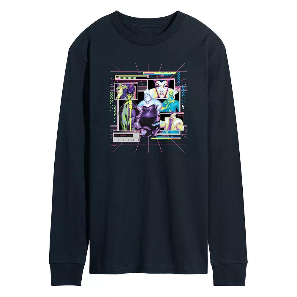 Disney Villains Men's Group Long Sleeve Graphic Tee,  Product Image