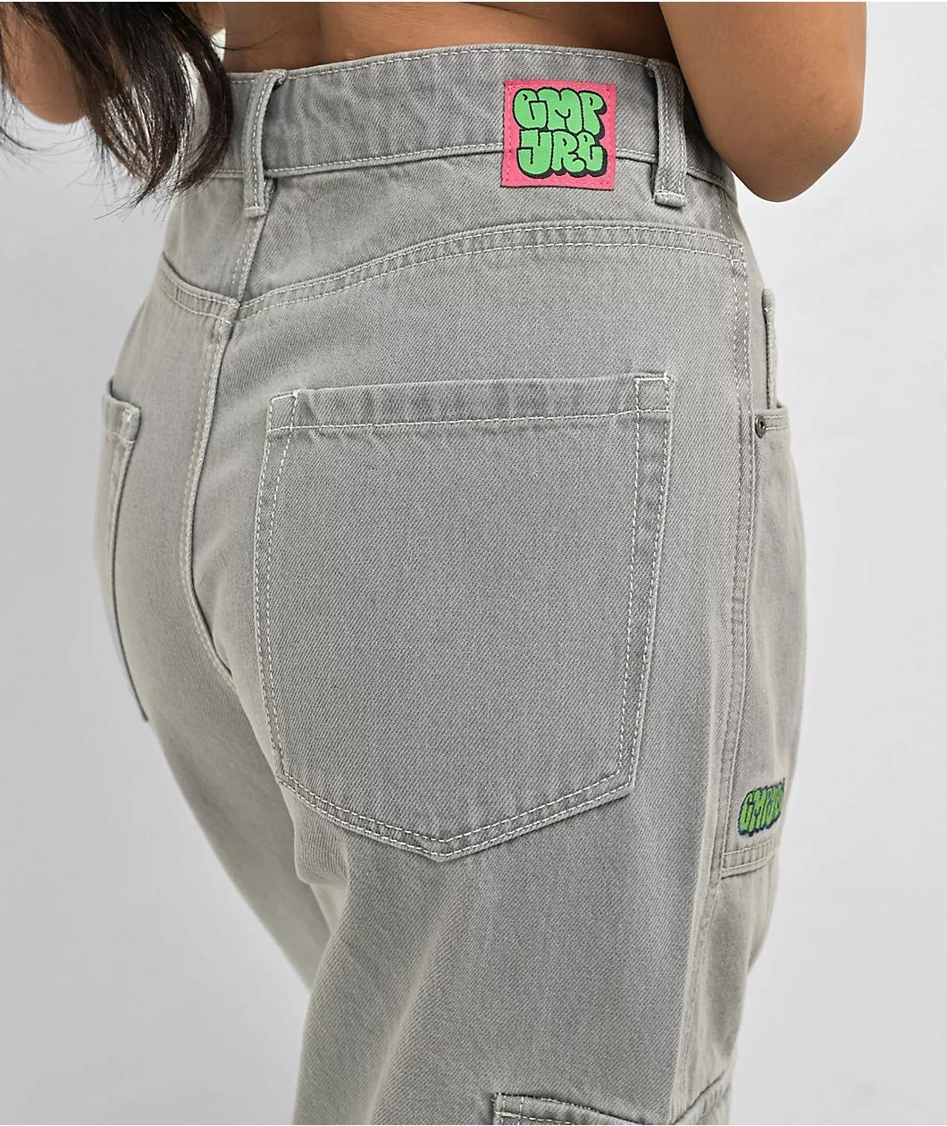 Empyre Tori Porkchop Pocket Grey Cargo Skate Jeans Product Image