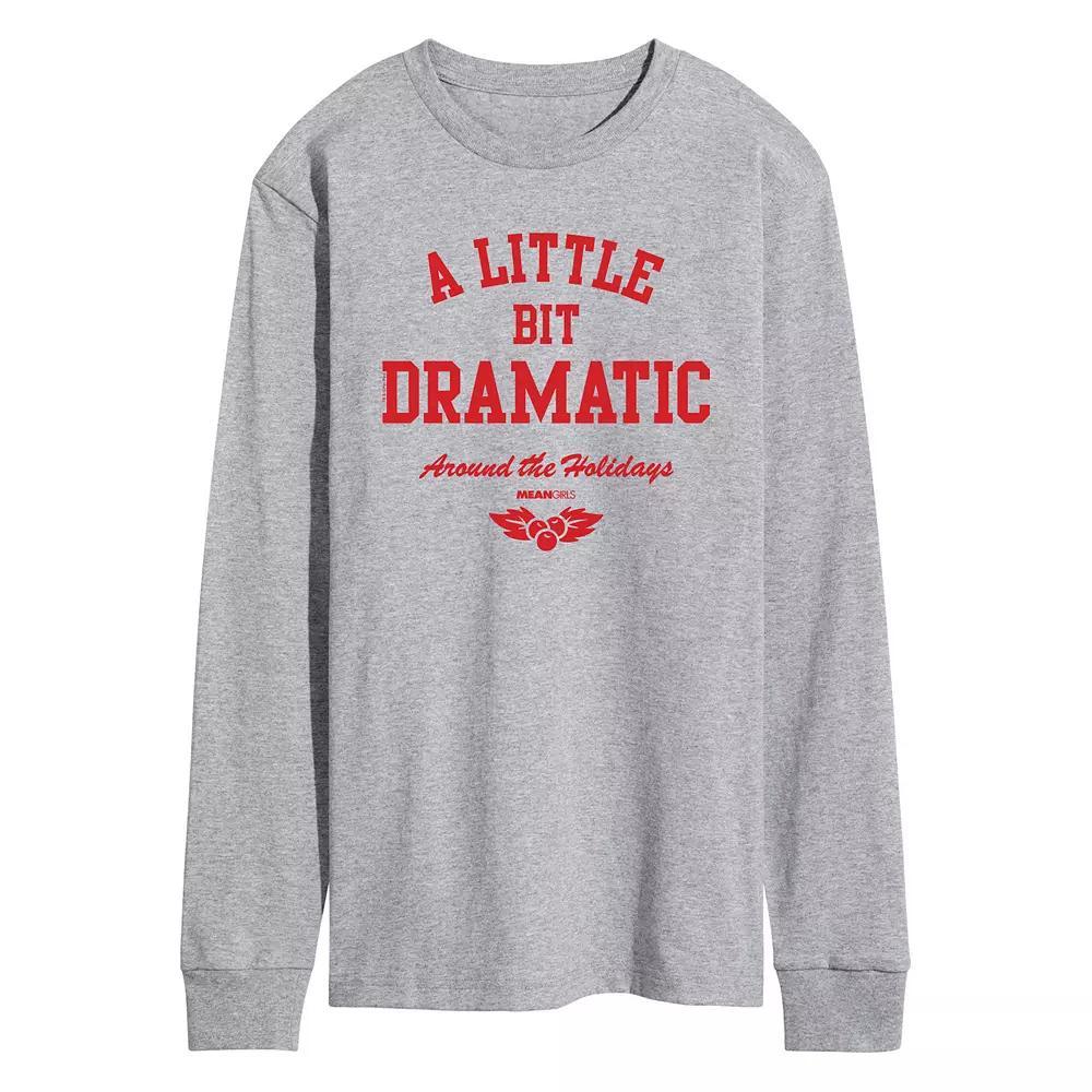 Men's Mean Girls Little Bit Dramatic Long Sleeve Graphic Tee,  Product Image