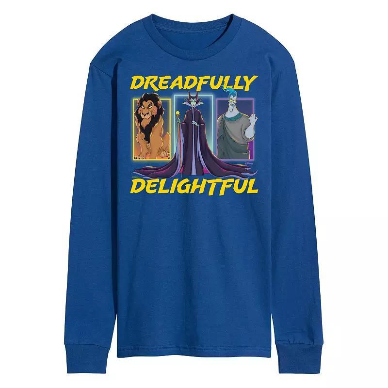 Disney Villains Men's Dreadfully Delightful Long Sleeve Graphic Tee,  Product Image