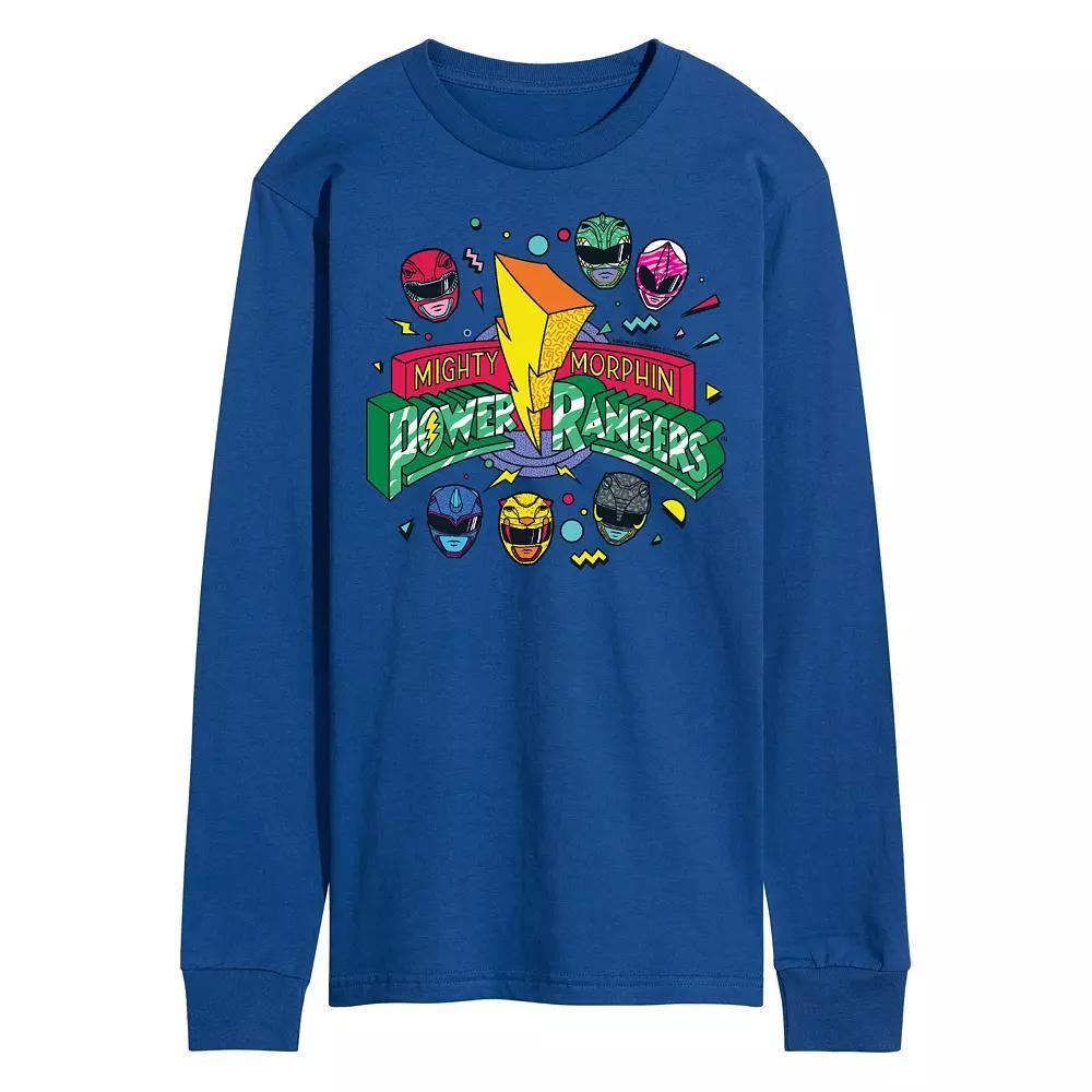 Men's Power Rangers 90s Logo Long Sleeve Graphic Tee,  Product Image