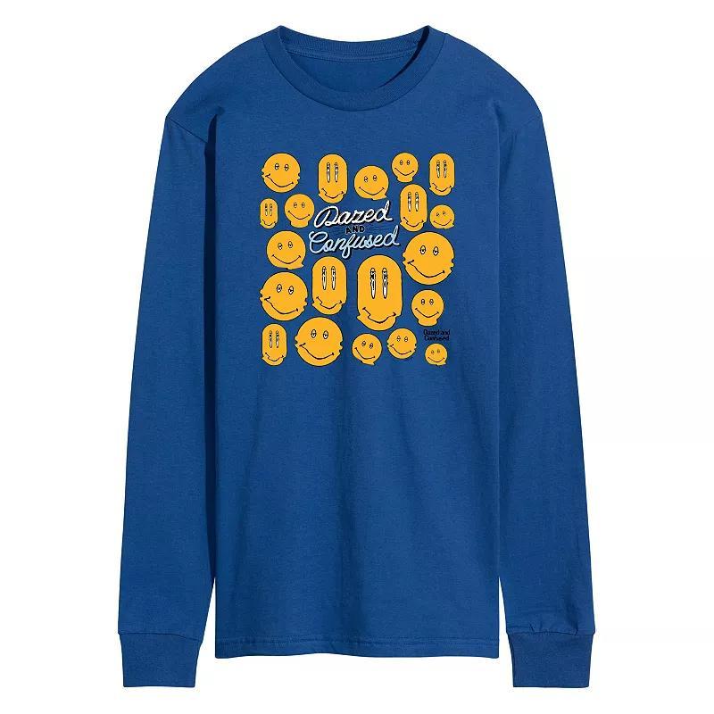 Men's Dazed and Confused Smiley Face Long Sleeve Graphic Tee,  Product Image