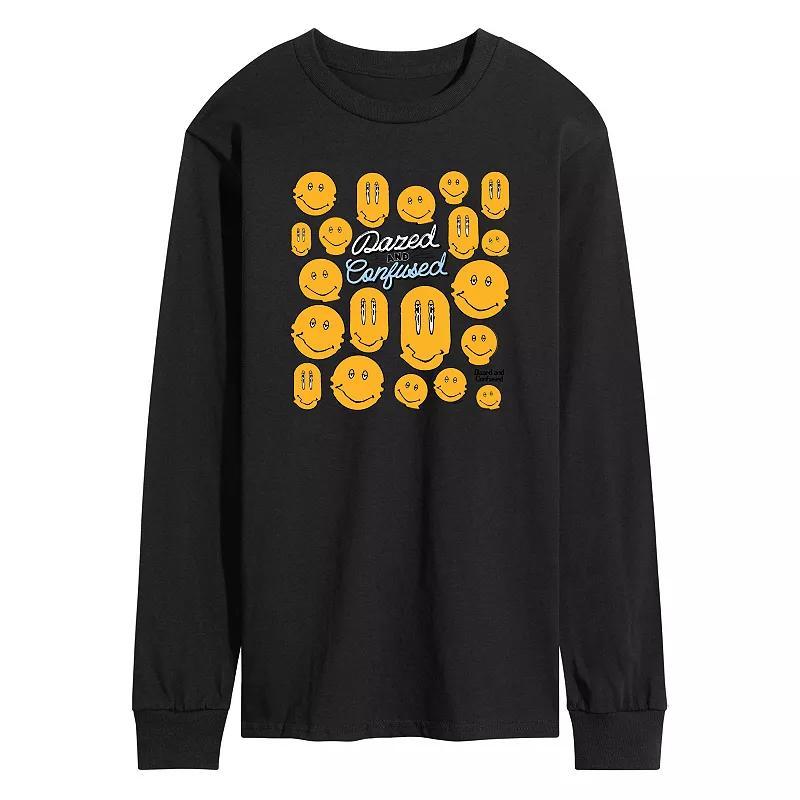 Men's Dazed and Confused Smiley Face Long Sleeve Graphic Tee,  Product Image