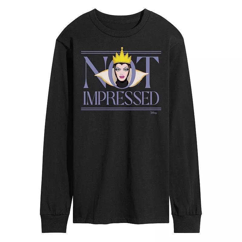 Disney's Snow White and the Seven Dwarfs Evil Queen Men's Not Impressed Long Sleeve Graphic Tee, Size: XL, Black Product Image