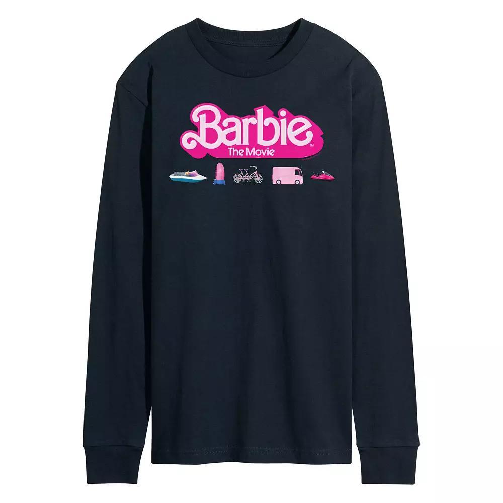 Men's Barbie Theatrical Vehicles Long Sleeve Graphic Tee,  Product Image