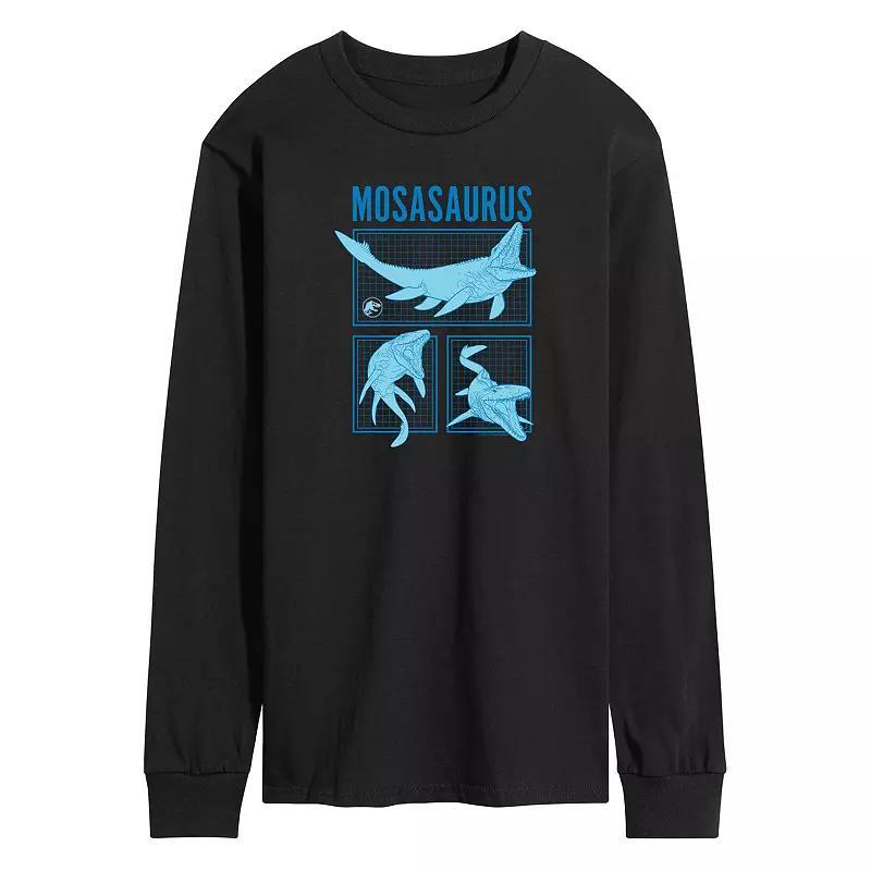 Mens Jurassic World Mosasaurus Grid Long Sleeve Product Image