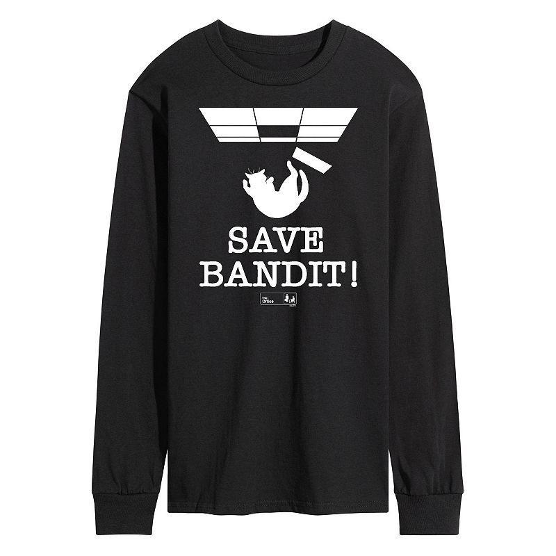 Men's The Office Save Bandit Long Sleeve Tee, Size: Small, Black Product Image