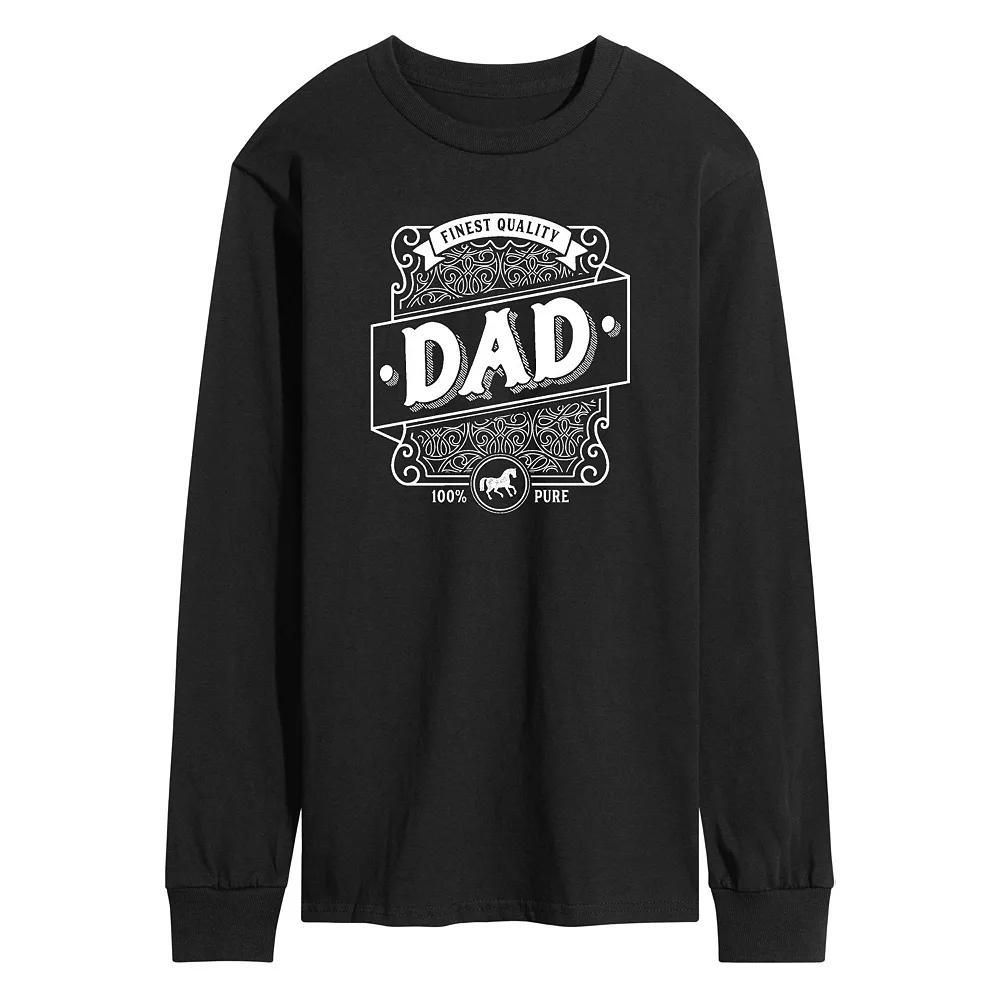 Men's Dad Liquor Label Long Sleeve Graphic Tee,  Product Image