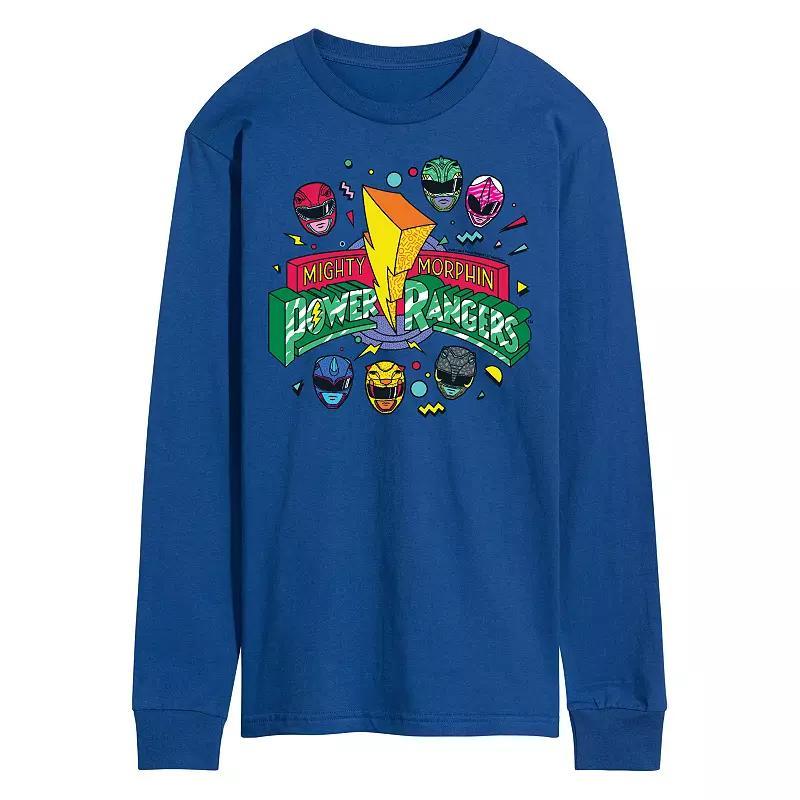 Men's Power Rangers 90s Logo Long Sleeve Graphic Tee,  Product Image