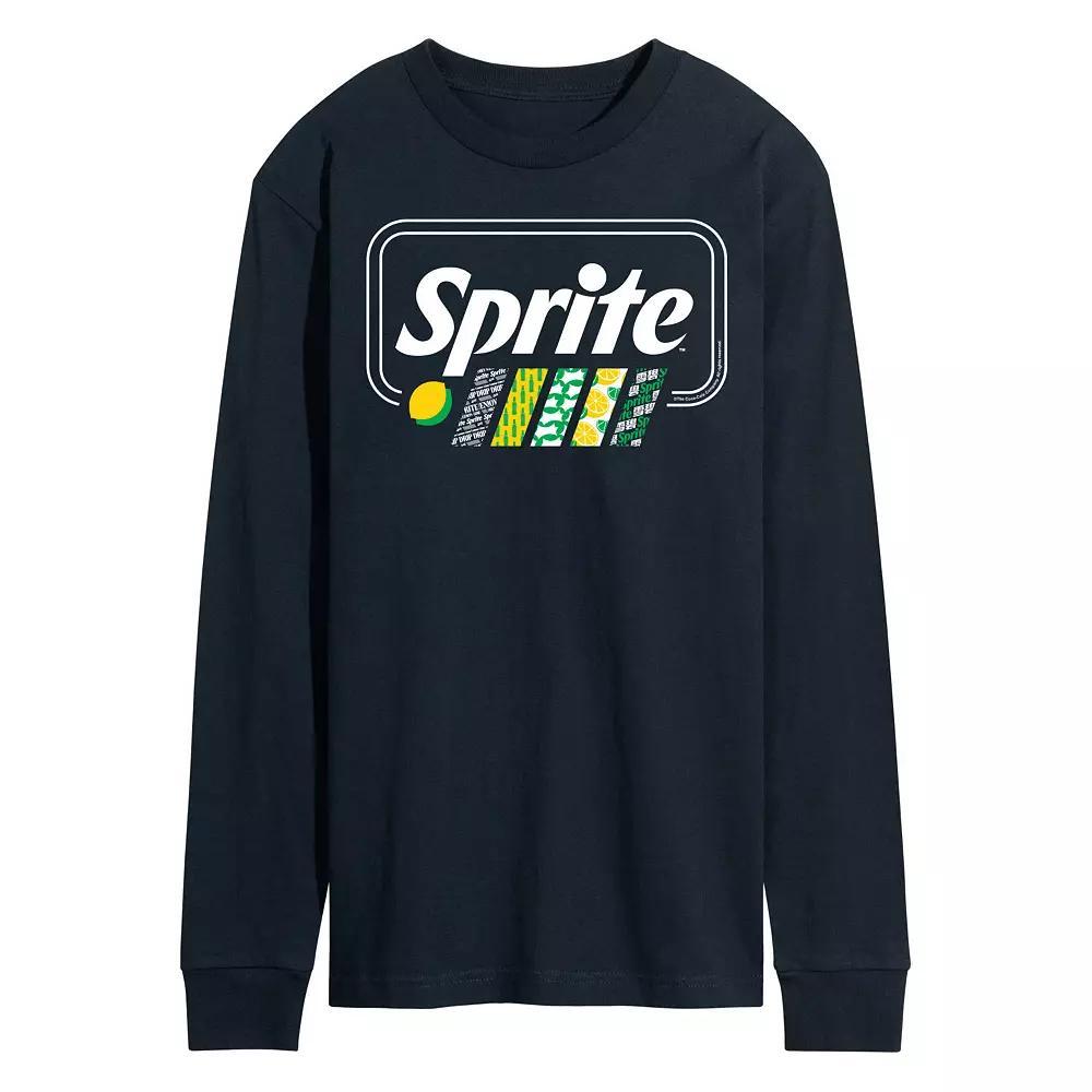 Men's Sprite Pattern Stripes Long Sleeve Graphic Tee,  Product Image