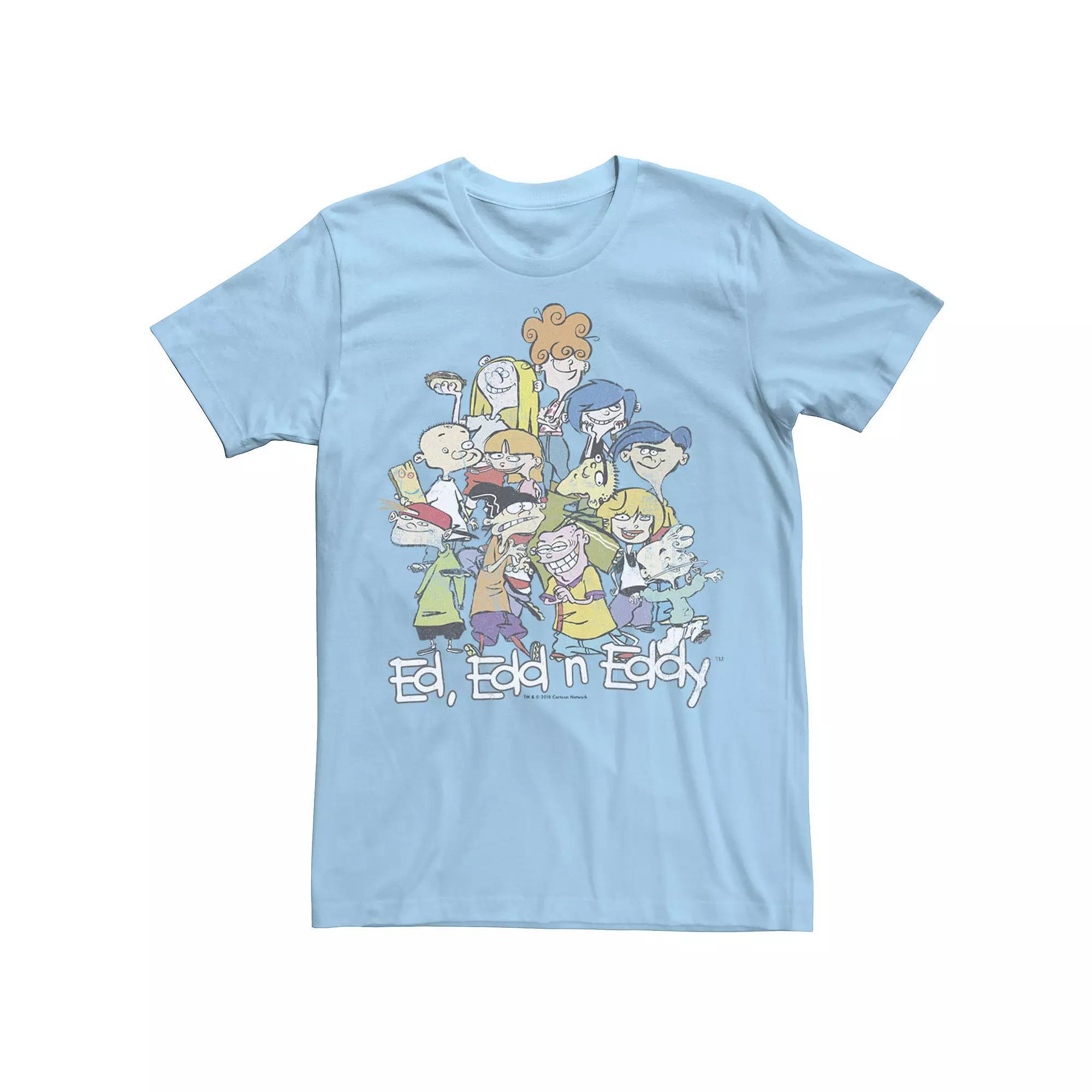 Men's Ed, Edd And Eddy Group Pile Graphic Tee, Size: Large, Light Blue Product Image