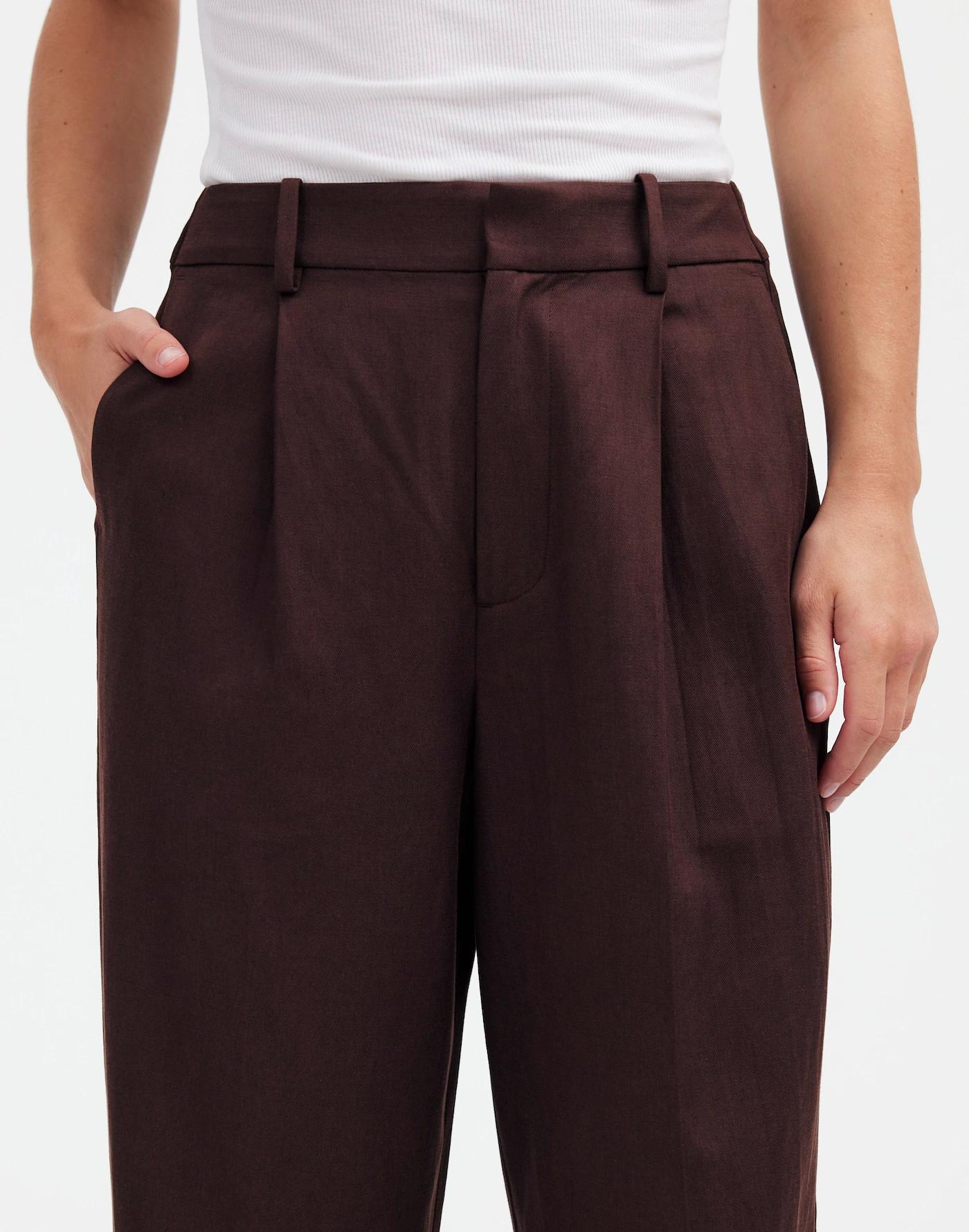 Slouchy Straight Pants in Drapey Twill Product Image