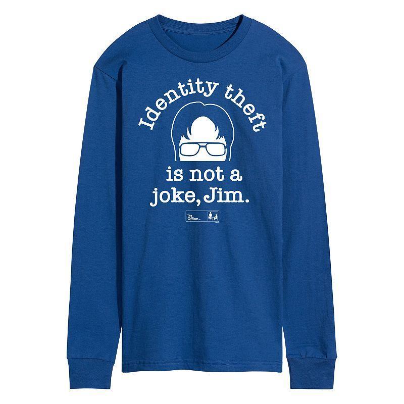 Men's The Office Identity Theft Long Sleeve Tee, Size: Large, Blue Product Image