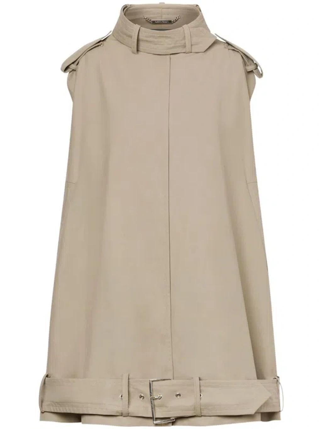 ALBERTA FERRETTI Belted Cape In Beige Product Image