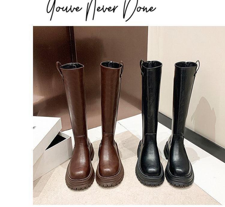 Platform Plain Tall Boots Product Image