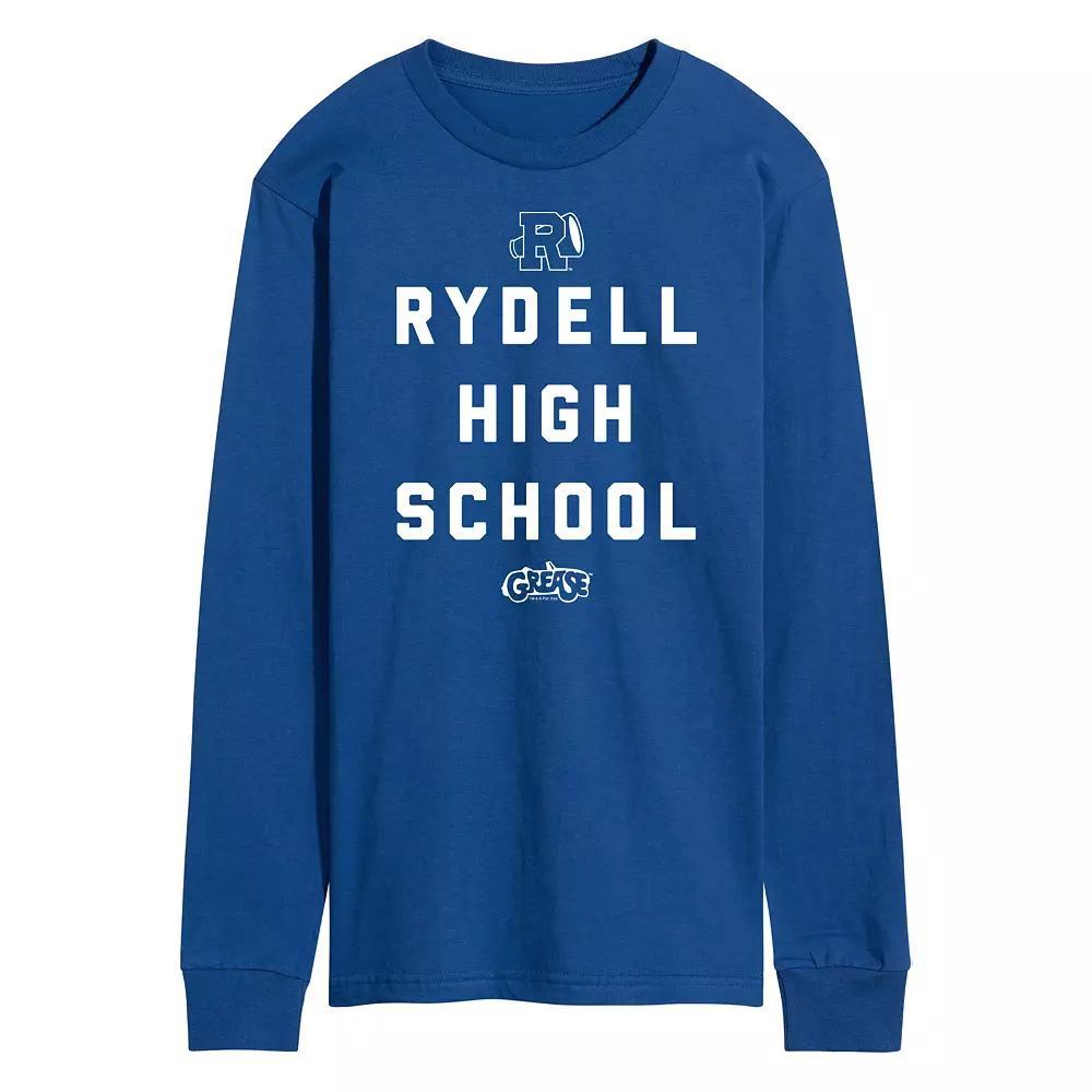 Men's Grease Rydell High Long Sleeve Graphic Tee, Size: Large, Blue Product Image