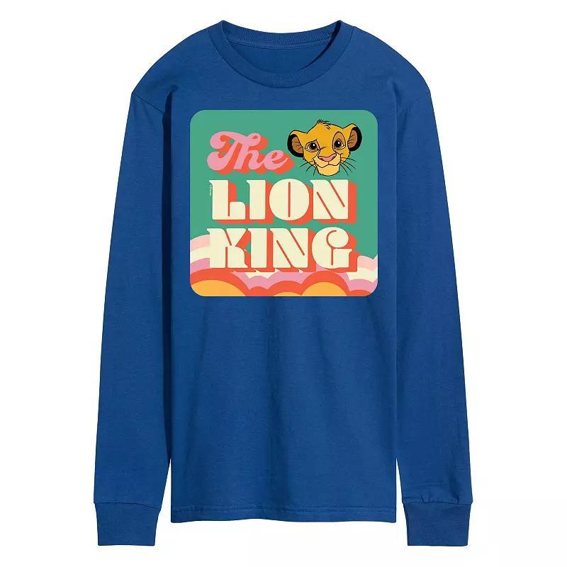 Disney's The Lion King Simba Men's Retro Long Sleeve Graphic Tee,  Product Image