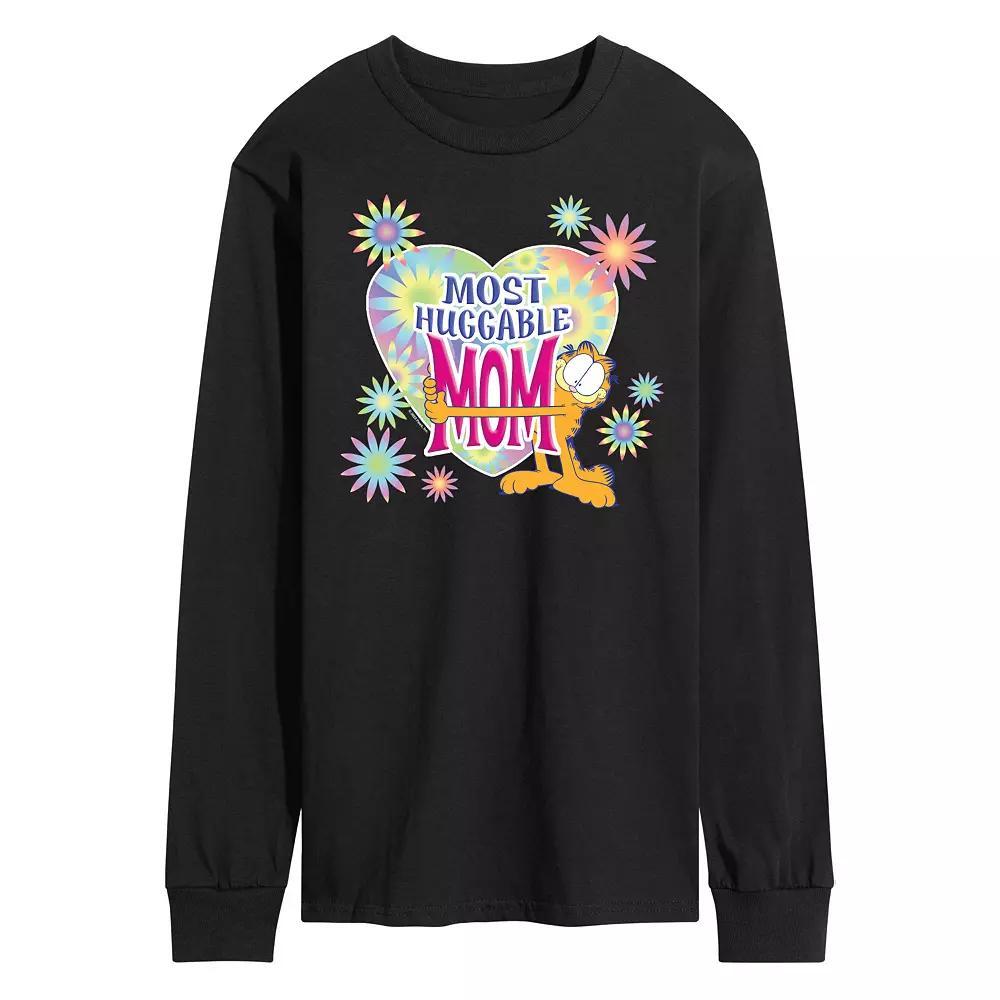 Men's Garfield Most Huggable Mom Long Sleeve Graphic Tee,  Product Image