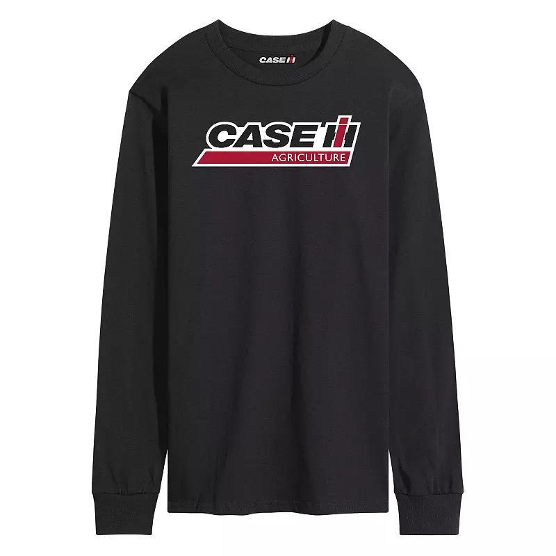 Men's Case IH Logo Distressed Long Sleeve, Size: XXL, Blue Product Image