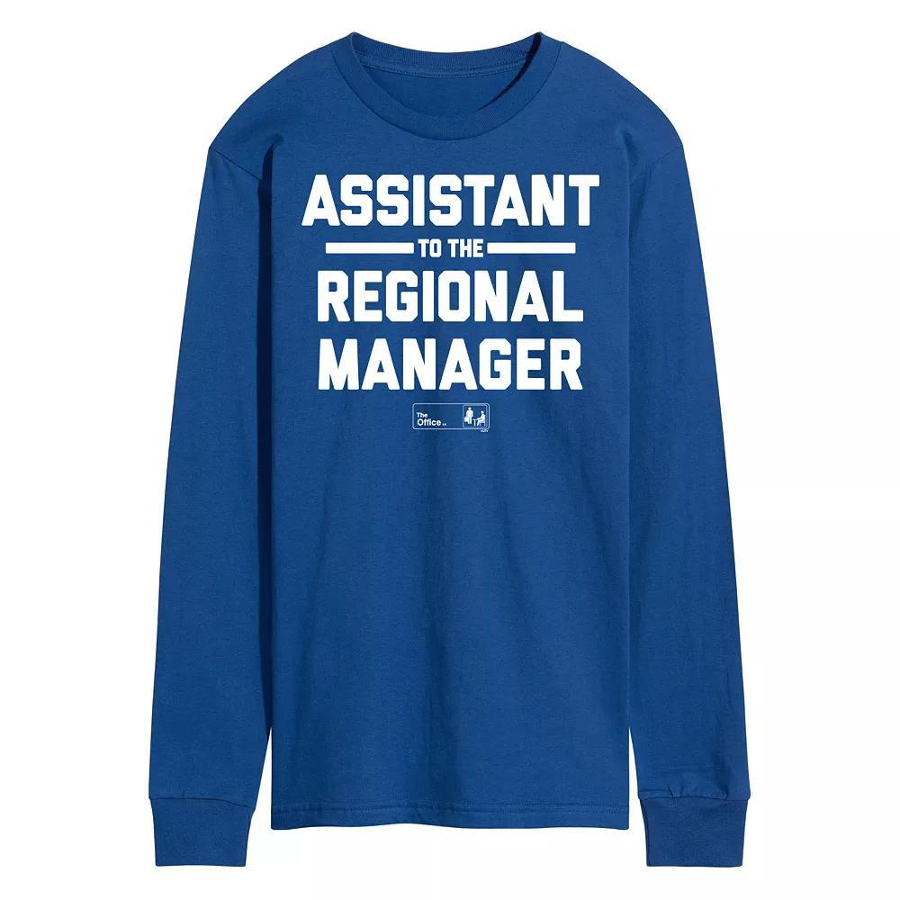 Men's The Office Assistant Regional Mgr Long Sleeve Tee, Size: Large, Blue Product Image