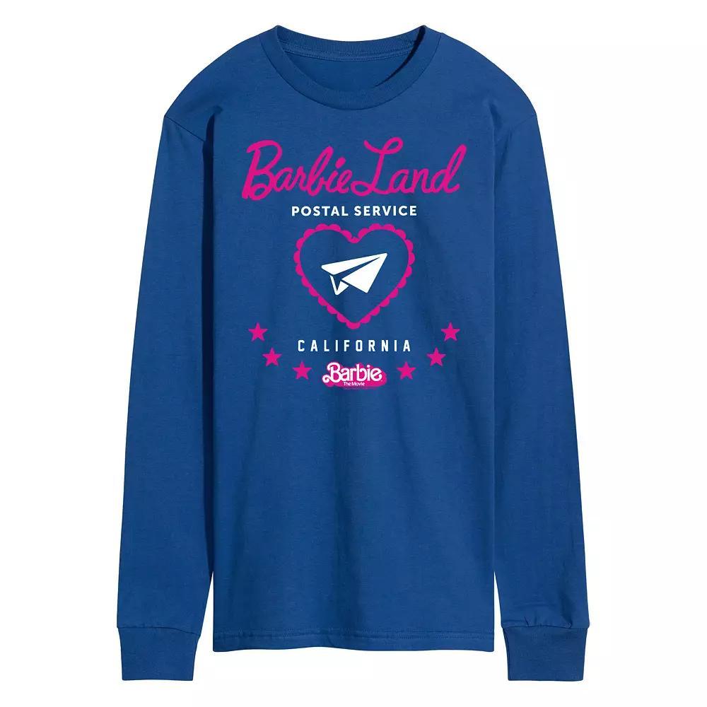 Men's Barbie™ The Movie Barbie Land Postal Service Graphic Tee, Size: Large, Blue Product Image