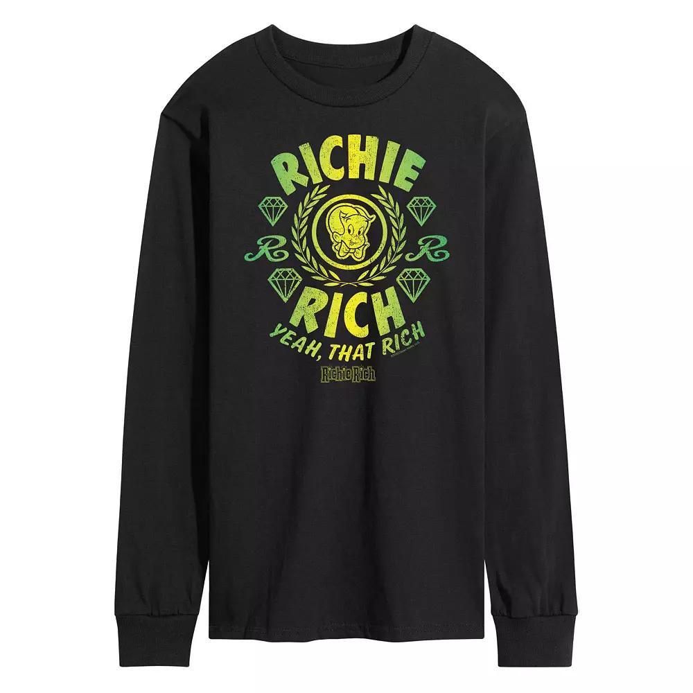 Men's Richie Rich Yeah That Rich Long Sleeve Graphic Tee,  Product Image