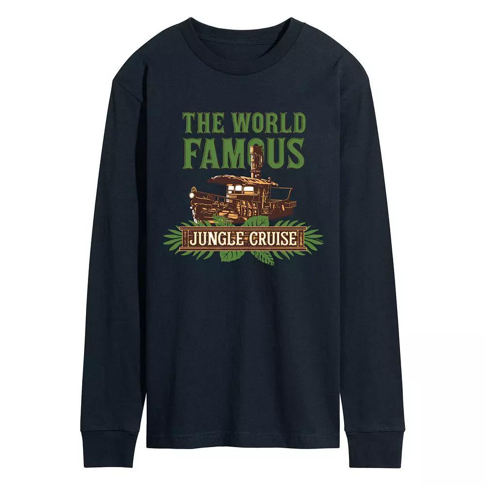 Disney's Jungle Cruise Men's The World Famous Long Sleeve Graphic Tee, Size: Large, Blue Product Image